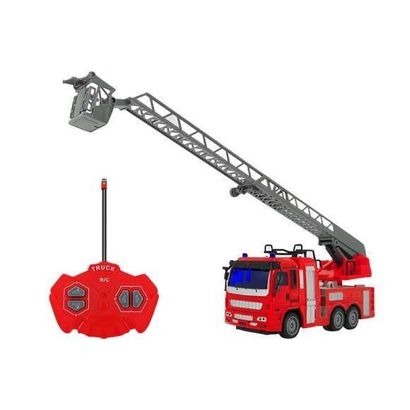 Dengmore Fire Truck Toy RC Truck 4Ch Remote Control Truck Fire Engine Vehicles Toy Gift