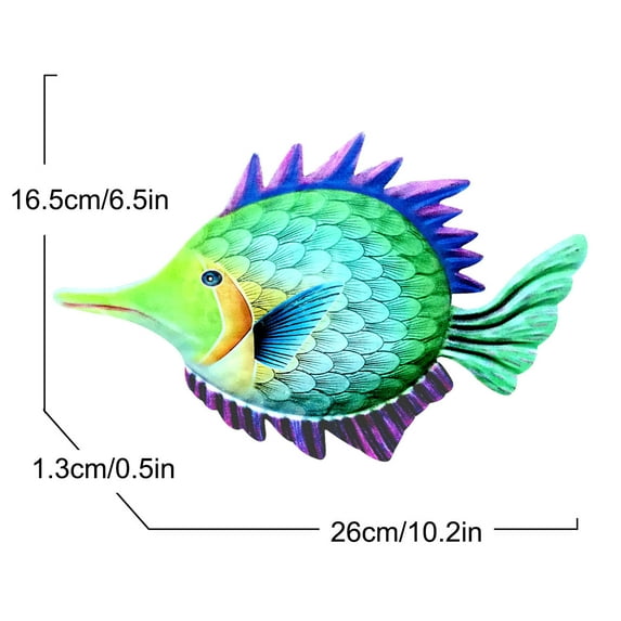 Dengmore Fish Metal Art Wall Decoration Living Room Bedroom Home Decoration for Home Decor