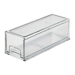 mDesign Stackable Plastic Storage Closet Bin Boxes with Pull-Out Drawers -  Clear 