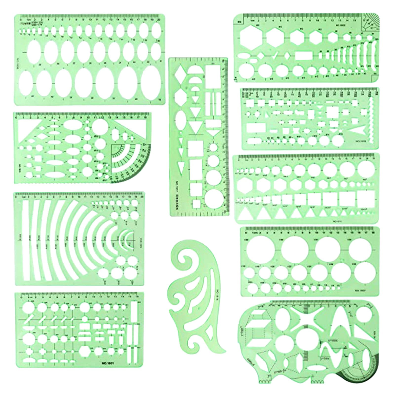 Dengmore Geometric Drawing Template Drawing Template Measuring Tool ...