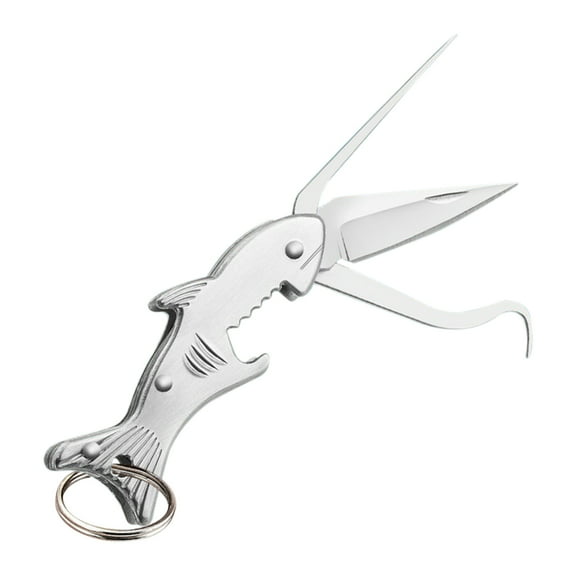 Dengmore Gift Multifunctional Foldable Keychain Stainless Steel Toothpick Knife Pick Teeth Carry Ultra fine Anti plug Tooth Hook Crochet Can Open Bottle Buckle Teeth