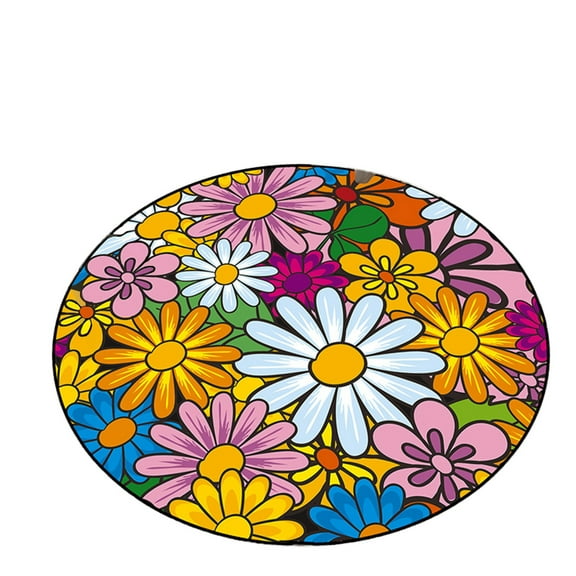 Dengmore Sales Sun Flower Washable Rug Non slip Living Room Underlay Carpet Indoor Floor Carpet