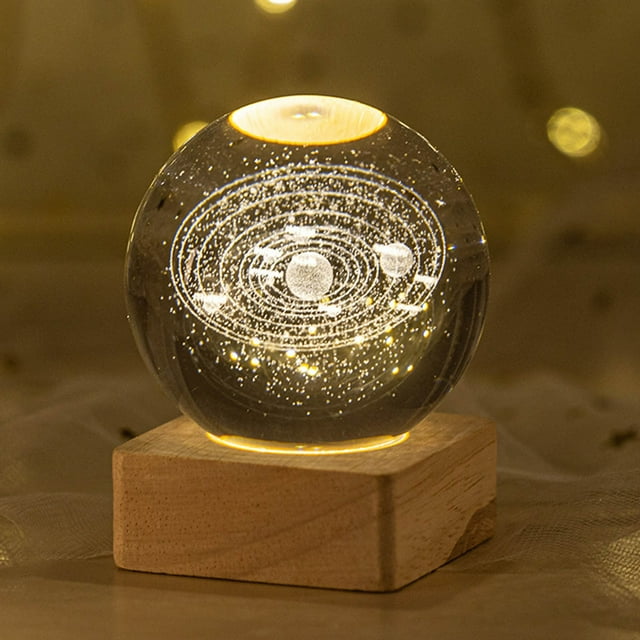 Dengmore Glowing Planetary Galaxy Astronaut Crystal Ball Night Lights ...