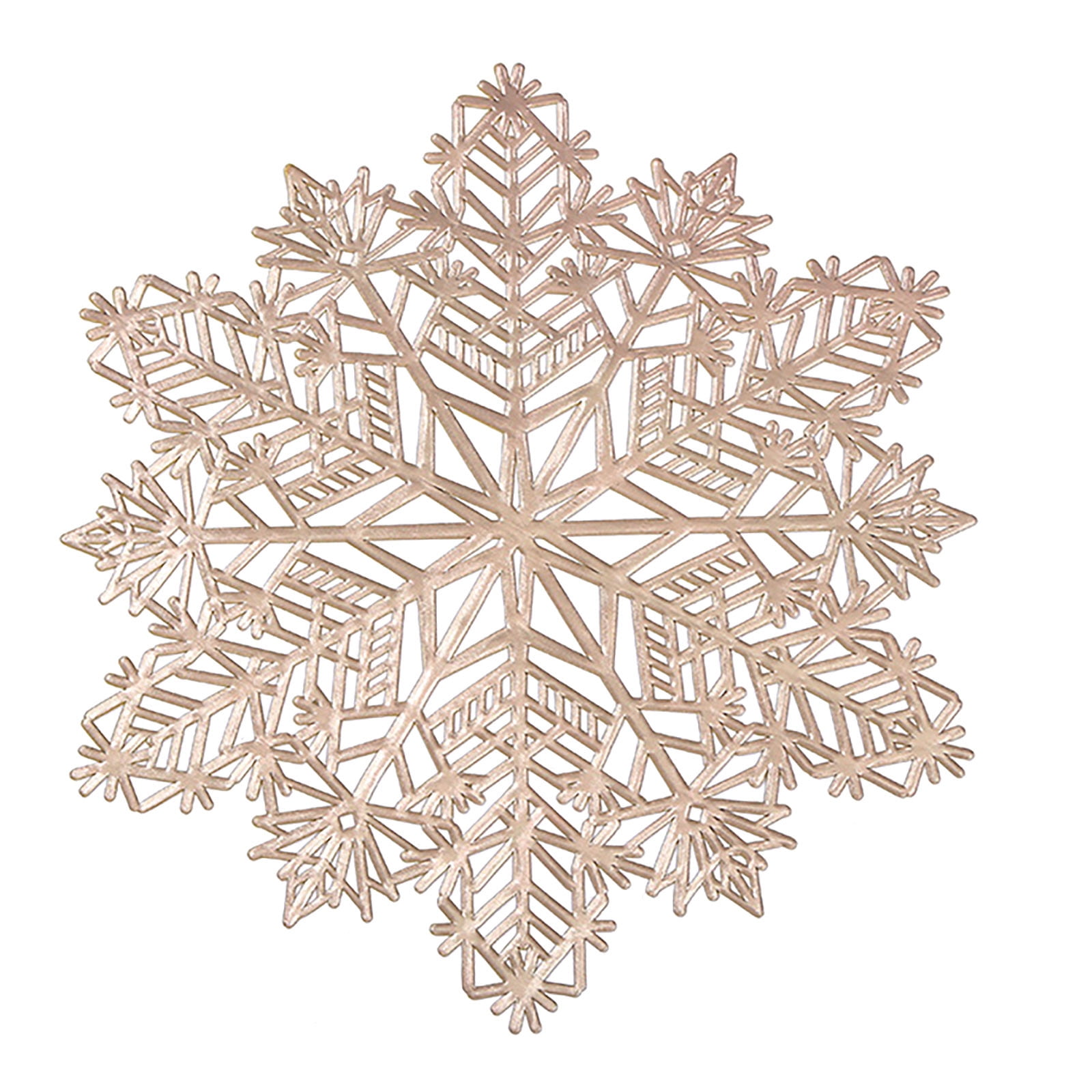 Dengmore Gold Hollow Snowflake Placemat Pvc Hotel Decoration Table Mat