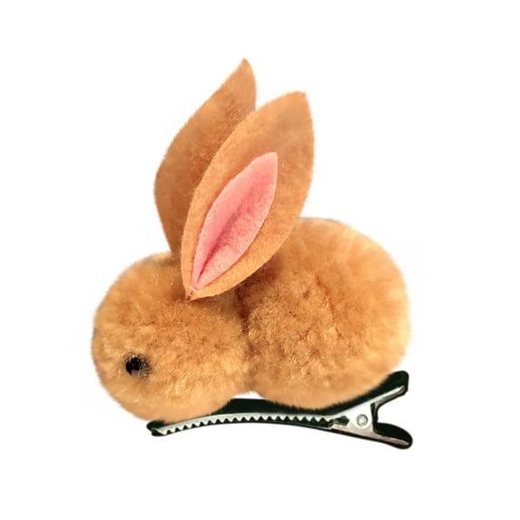 Dengmore Hair clip Cute Rabbit Girl Hair Clip Elastic Hair Clip Children Furry Curly Hair Ponytail Hair Clip Hair Clip