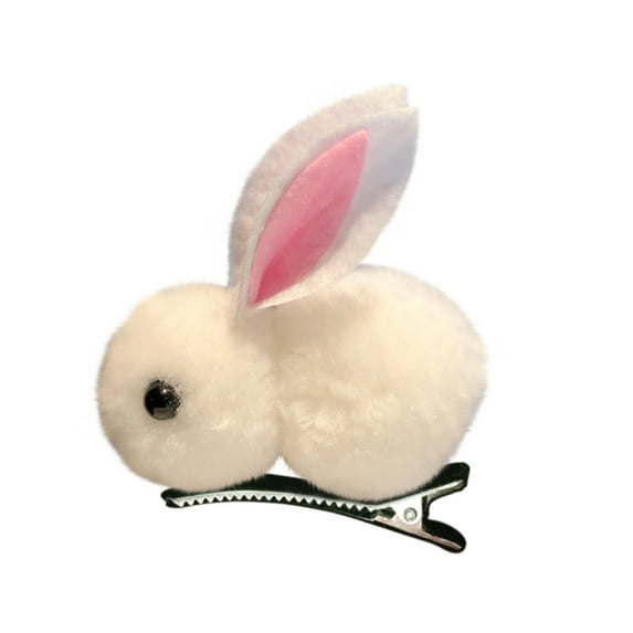 Dengmore Hair clip Cute Rabbit Girl Hair Clip Elastic Hair Clip Children Furry Curly Hair Ponytail Hair Clip Hair Clip