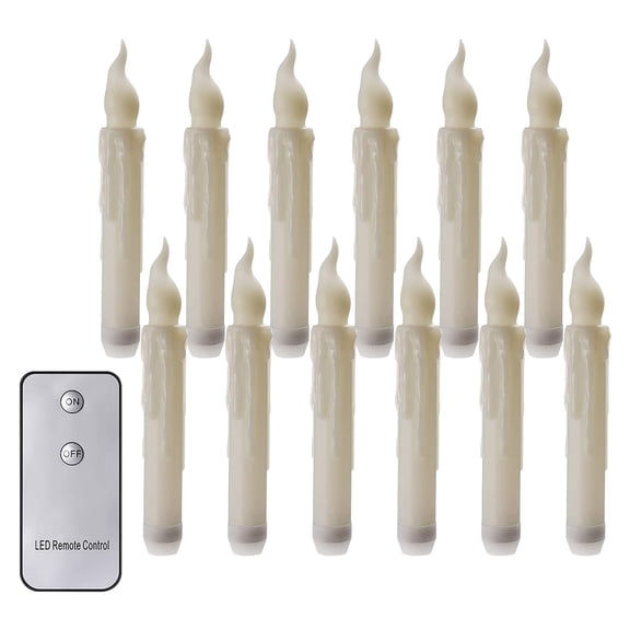 Dengmore Halloween Decorations 12PCS Floating LED Candles Magic Hanging Candles Flameless Floating Light with Remote Control Witch Christmas Party Home Decor, Gift Warm