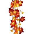 thumbnail image 1 of Dengmore Halloween Pumpkins Garland Lights Fall Decorations Realistic Larger Maple Leave String Light 20/31LED Fall Lights Battery Operated Indoor Home Outdoor Halloween Thanksgiving Party Decor, 1 of 8