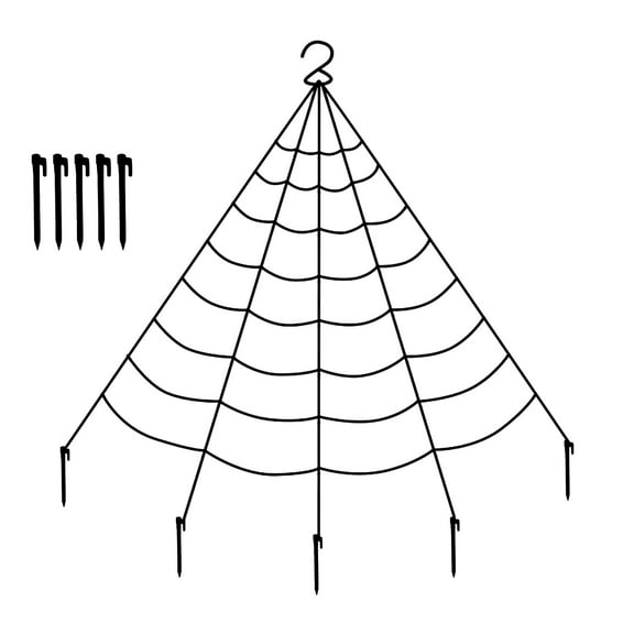 FFENYAN Halloween Triangular White Spider Webs Outdoor Decoration Cobwebs And Spider Halloween Decorations