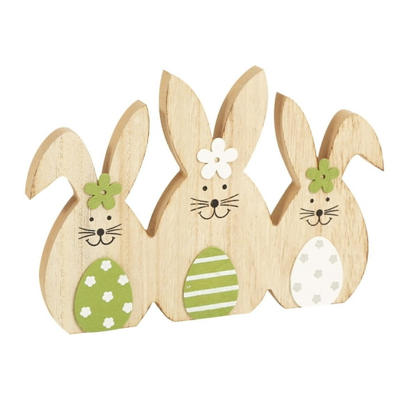 Dengmore Happy Easter Tree Decoration Wooden Design Crafts Decoration Event Party Supplie