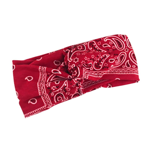 Dengmore Headband Women Yoga Sport Elastic Floral Hair Band Headband Turban Twisted Knotted