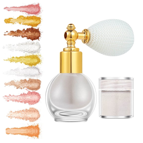 Dengmore High Light Spray for Body High-gloss Brightening Powder Spray Body Powder Spray Glitter Powder Glowing & Shimmer Skin with Replacement Pack