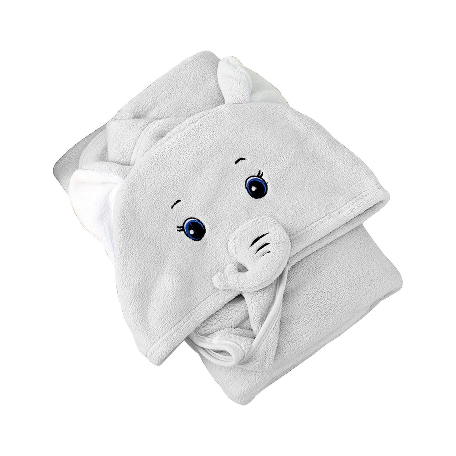 FFENYAN Kids Hooded Bath Towel, Coral Velvet Facecloth, Large Wearable ...