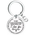thumbnail image 1 of Dengmore Keychain To My Daughter from Dad Mom Inspirational Gift Stainless Steel Last Name A-Z Initials Letter Keychain, 1 of 4