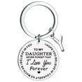 thumbnail image 1 of Dengmore Keychain To My Daughter from Dad Mom Inspirational Gift Stainless Steel Last Name A-Z Initials Letter Keychain, 1 of 4