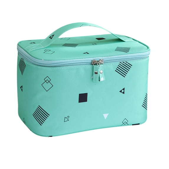 Dengmore Large Capacity Makeup Bag Travel Portable High Beauty Cosmetic Bag Cosmetic Storage Bag Travel Makeup Case Organizer with Handle and Divider