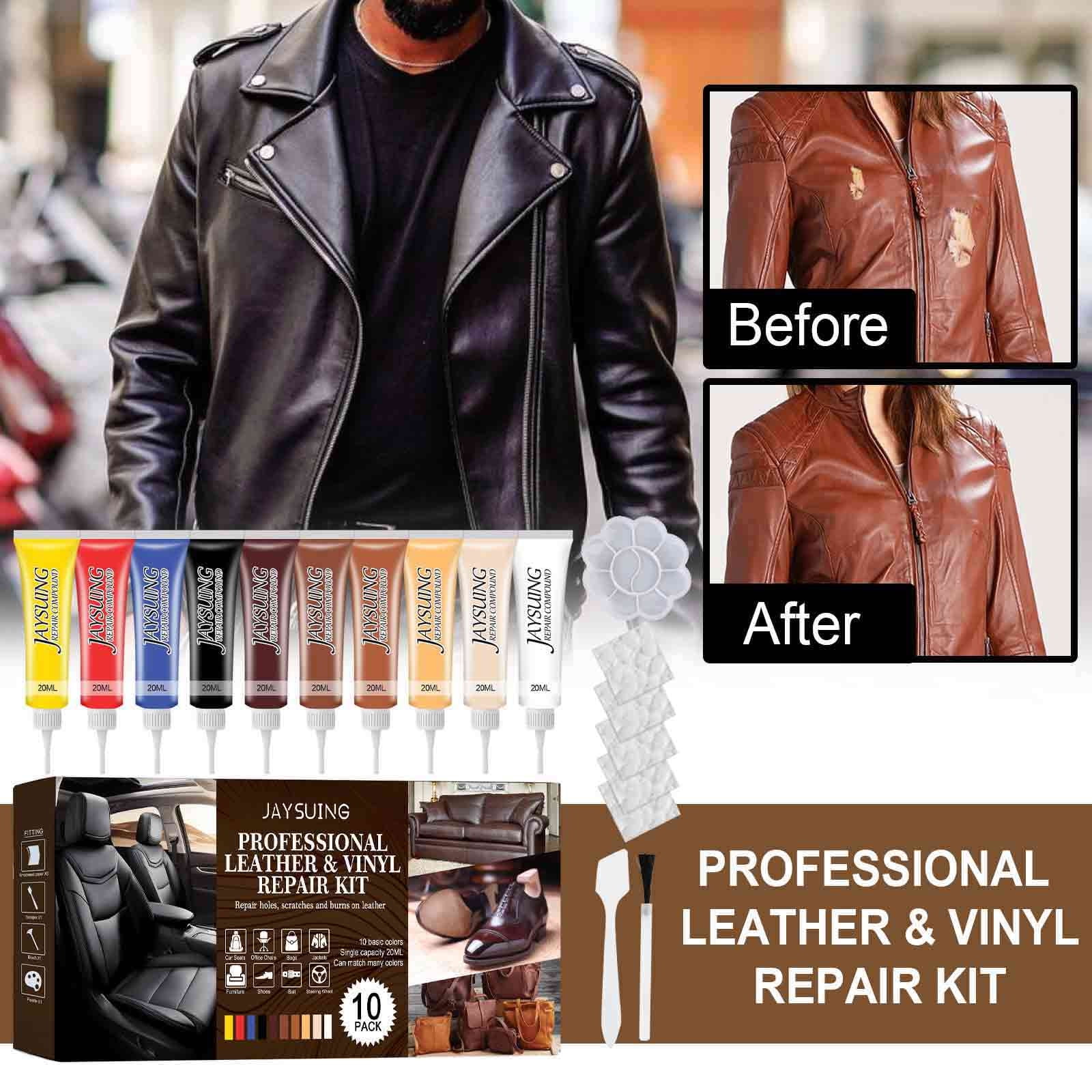 Dengmore Leather Repair Kits Repair Tears and Burn Holes 20ml Leather  Repair Filler Cream Kit Restores Car Seat Sofa Scratch Rip Scuffs Tool