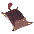 thumbnail image 1 of Dengmore Leather Valet Tray Organizer Cute Cats Debris Tray Storage Box for Living Room Folding Leather Porch for Entryway Table Key Wallet Watch Coin Change Phone Desktop Catchall Tray, 1 of 6