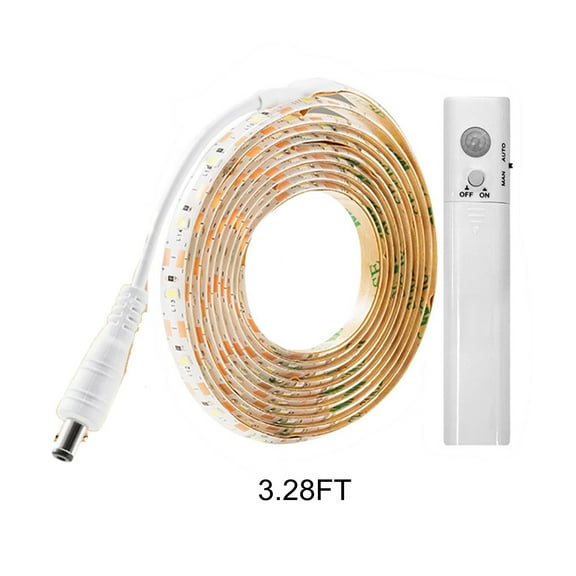 Dengmore Lights Outdoor String Lights Motion Sensor Strip Light LED Counter Lights Upgraded Battery Operated LED Strip Light For Wardrobe Stair Pantry Under Cabinet Cupboard Bed Locker Warmwhite