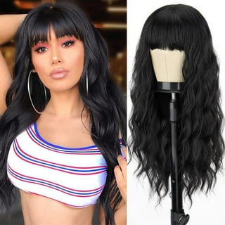 Curly wig with bangs store