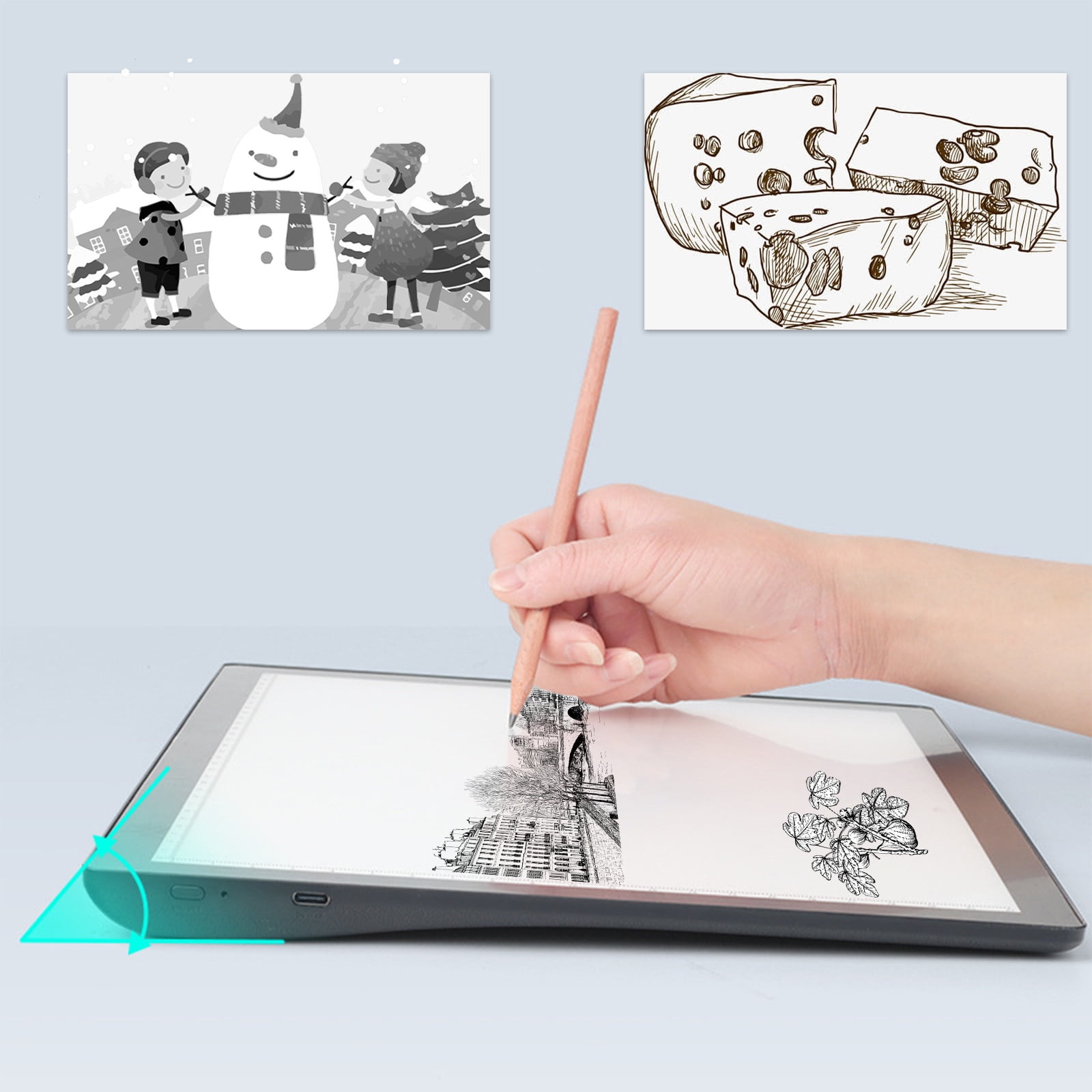 1pc Led Drawing Pad Copy Board Toy With 3-level Adjustable Brightness,  Drawing Board, Notepad, Learning, Art Supplies, Gift