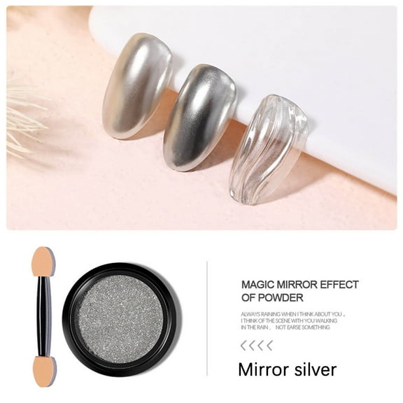 Dengmore Maillard Style Nail Polish Champagne Gold Bronzes Gold Rose Gold Mirror Glitter Effect Chromes Pigment Powder Manicure Tips with Sponge Applicators Salon Gel Manicure DIY at Home