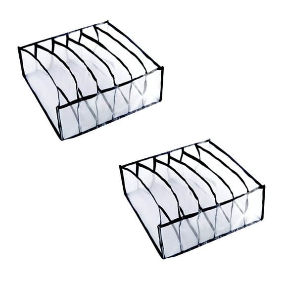 Dengmore Mesh Underwear Socks Storage Box,Foldable Closet Clothes Dividers Nylon Dresser Compartments Organizers Storage Boxes For Underwear