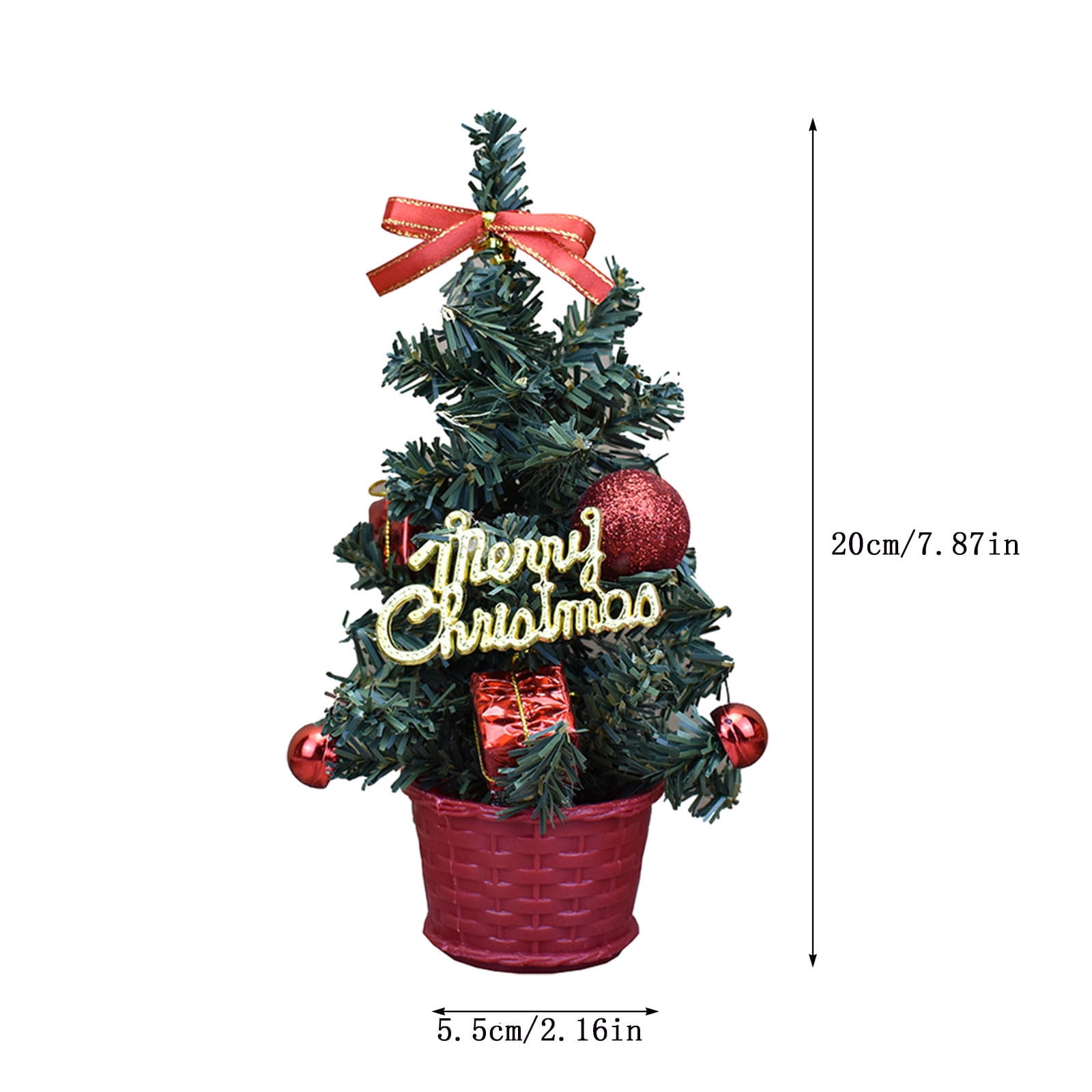 Dengmore Mini Artificial Christmas Trees Xmas Desktop Decoration Tree