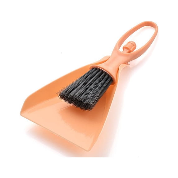 Dengmore Mini Dustpan Broom Set Cleaning Brush Desktop Sweeping Cleaning Brush Countertop Sweep Brush and Dust Pan for Keyboard Table Individual Cramped Accommodation Cleaning