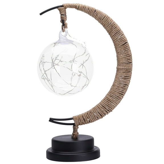 Dengmore Mini Moon Lamp LED Decorative Light Star Moon Light Handmade Wrought Iron Night Light Blue