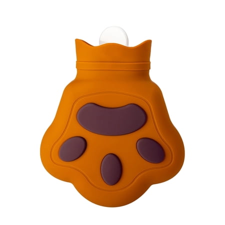 Dengmore Mini Silicone Hot Water Bottle For Microwave Heating Cartoon Bear's Palm Shape for Home