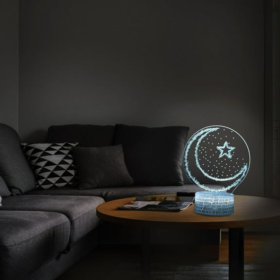 Dengmore Mubarak Ramadan LED DIY Lamp Eid Decorations Moon Star Night Lights for Home Decor