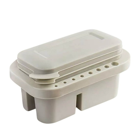 Dengmore Multi-Use Paint Brush Basin with Brushes Holder Palette Box Washer Trays Artist Cleaner Cup for Watercolor Oil Acrylic Gouache Painting with Lid Stationery Painting Supplies