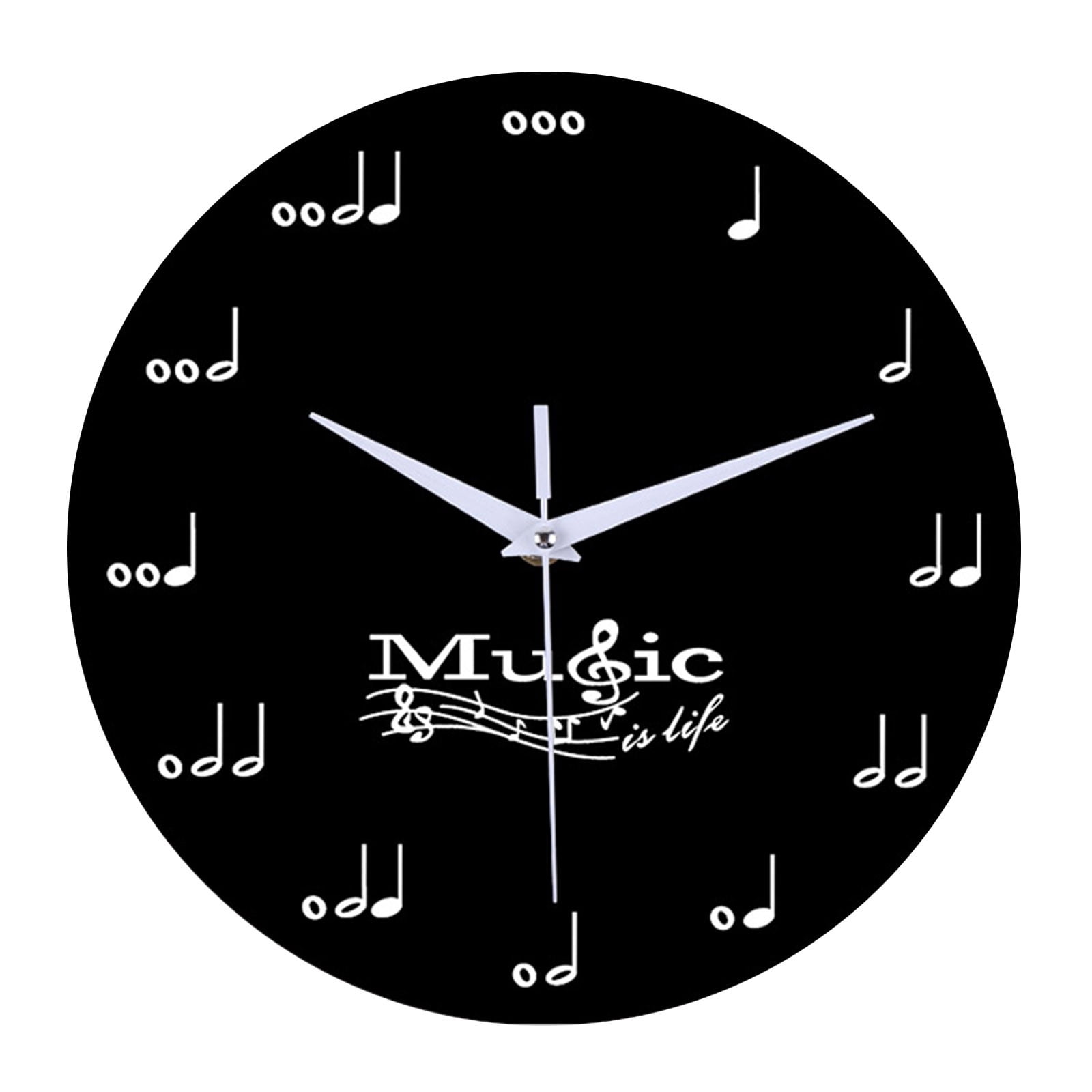 Dengmore Musical Wall Clock 12 Inch Mute Decorative Clock Bedroom