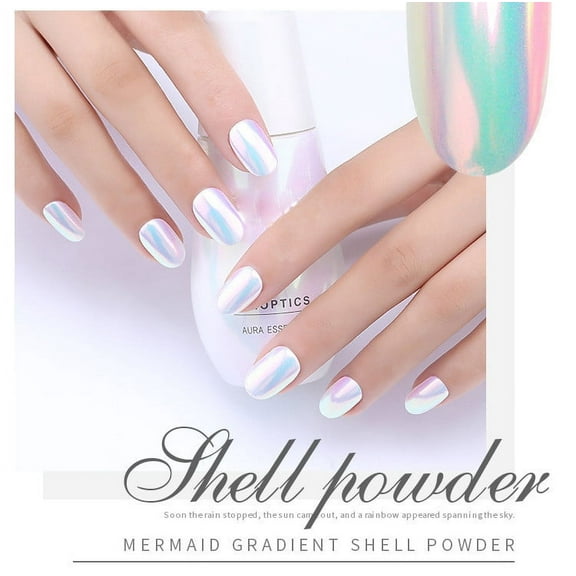 Dengmore Nail Art Jewelry Glitter Powder Women Mirror Powder Effect Chrome Nails Pigment Gel Polish DIY Powder Mermaid Pearl Mirror Neon Nails Powder