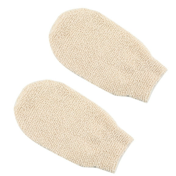 Fridja Natural Bamboo Fiber Bath Exfoliating Glove Scrubber Washcloths Bathing Glove for Bathroom
