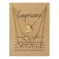 thumbnail image 1 of Dengmore Necklace Capricornus 3-piece Set Of Ancient English Letter 12 Constellation Necklace, Gold, 1 of 7