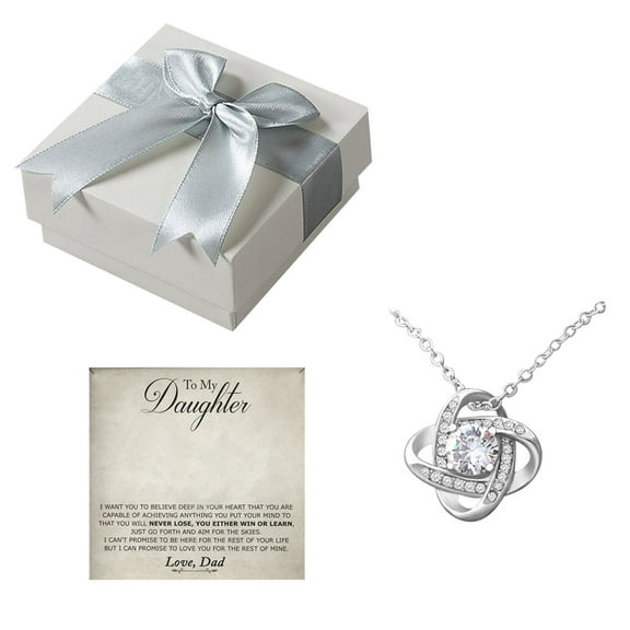 Dengmore Necklaces To my beautiful daughter-Love Knot Necklace (a gift from my father to my daughter)