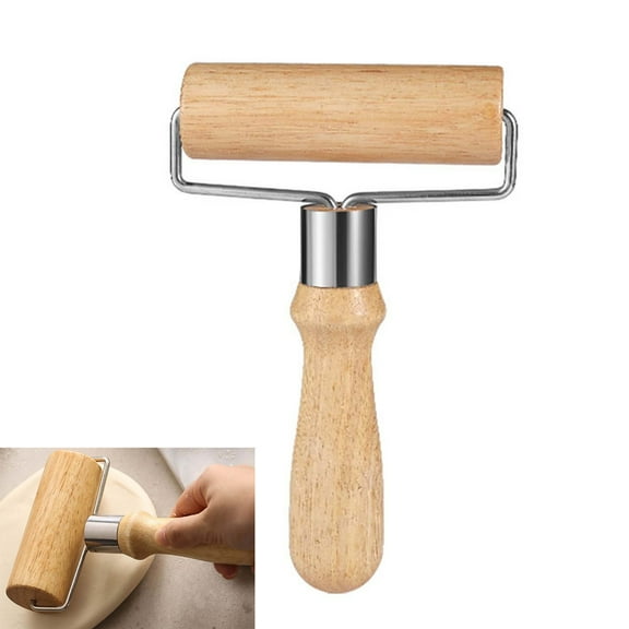 Dengmore Wooden Cake Frosting Finisher Rolling Pin Handle Tool Baking Dough Roller for Kitchen Baking Pizza Dumpling