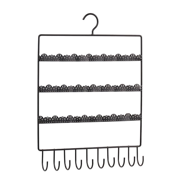Dengmore Organizer For Display — Jewelry Stand For Hanging Rings and Earrings Wall Mounted Jewelry Organizer Light Luxury Metal Wall Jewelry Display Stand Ins Girls Princ