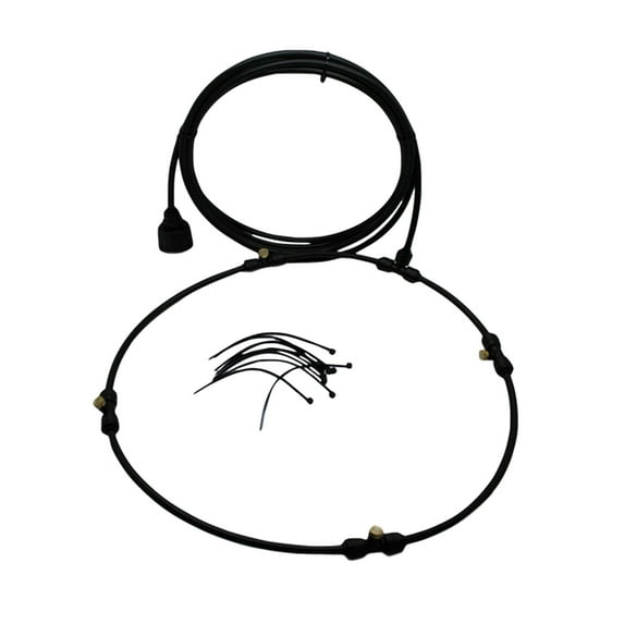 Dengmore Outdoor Fan Mist Cooling System Kit for Patio Fan Garden Greenhouse 32.8FT Misting Line & 4 Brass Mist Nozzles Misters Connect to Outdoor Fan Misting Fan Cooler