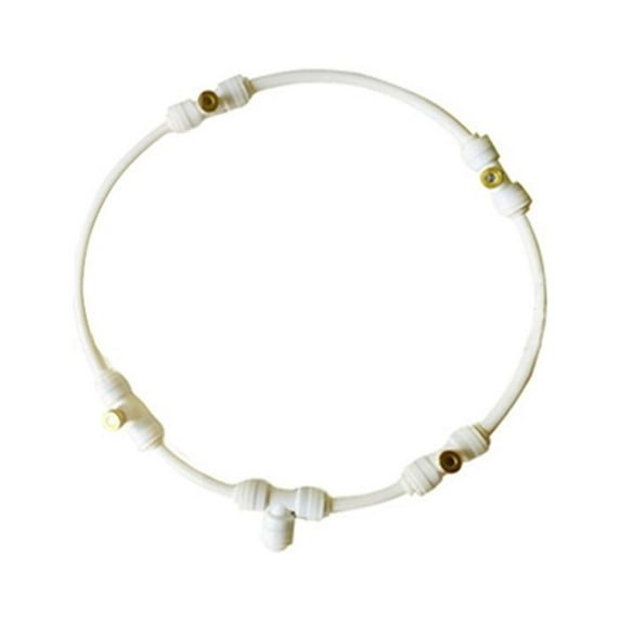 Dengmore Outdoor Fan Mist Cooling System Kit for Patio Fan Garden Greenhouse 9.8FT Misting Line & 4 Brass Mist Nozzles Misters Connect to Outdoor Fan Misting Fan Cooler