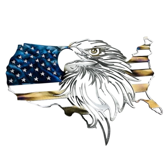 FFENYAN Patriotic Wall Decor American Metal Flag Decoration Americas Decoration