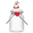 thumbnail image 1 of Dengmore Peppermint Candy Christmas Dishes, Crystal Glass Jar with Lid Gnome 3D Lid Red and White Candy Dishes Christmas Candy Gift Dishes Xmas Round Sugar Bowl for Xmas Candy Party Supply, 1 of 7