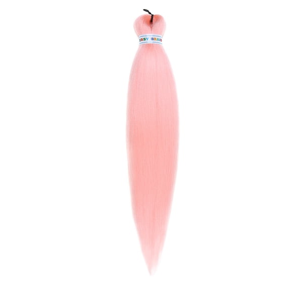 Dengmore Pink Braiding Hair Pre stretched 26Inch Pre-stretched Braiding Hair Low-temperature Flame-retardant, Stretchable Large Braided Wig Short Hair Extensions for Braids