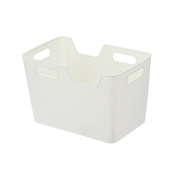 Dengmore Plastic Storage Basket Cosmetic Storage Basket Sundries Snack Storage Box Transparent White