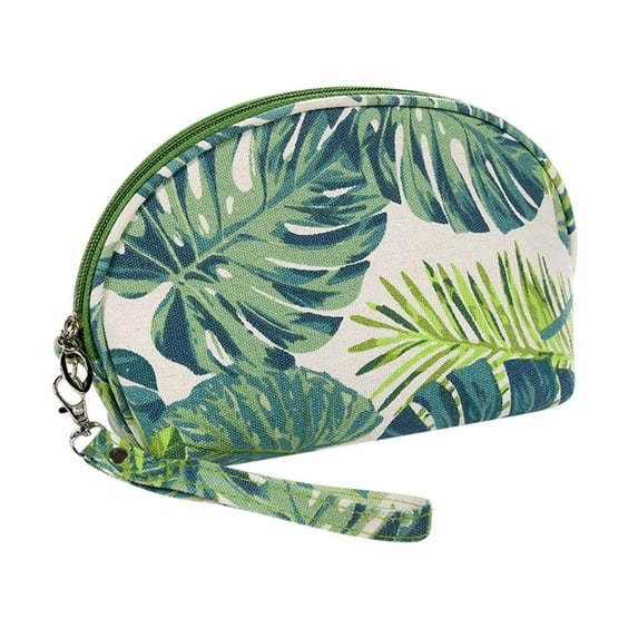 Dengmore Portable Cosmetic Bag Canvas Makeup Bag for Women Toiletry Bag Travel Cosmetic Storage Bag Cosmetic Organizer Storage Pouch Purse