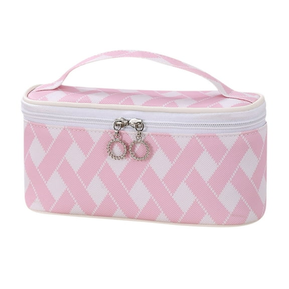 Dengmore Portable Makeup Bag Large Capacity Travel High Beauty Cosmetic Bag Cosmetic Storage Bag Travel Makeup Case Organizer with Handle and Divider