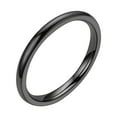 thumbnail image 1 of Dengmore Ring Black 2mm Titanium Wedding Band Thumb Ring/Toe Ring Plain Thin Comfort-Fit High Polish Sizes 5-12, 1 of 3