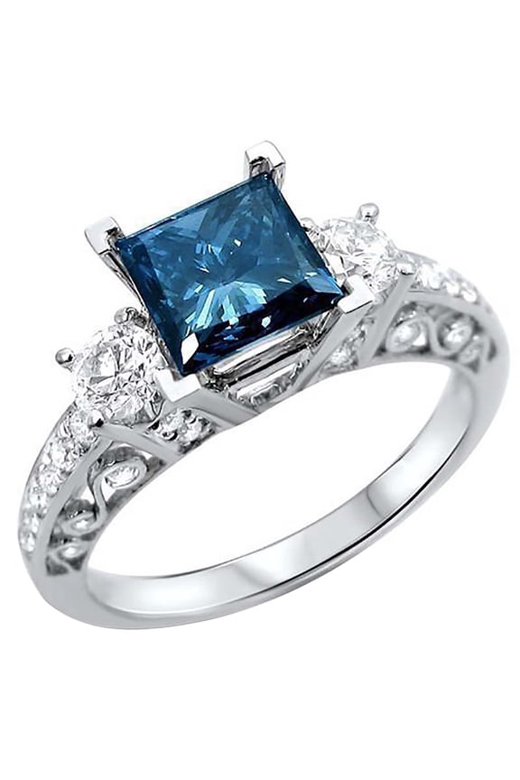 Ring Exquisite Hollow Alloy Ring Female Super Large Square Ring Size 6-10